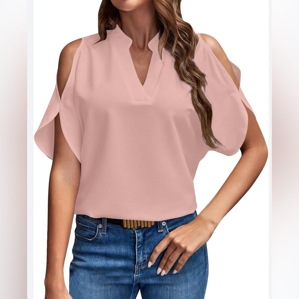 SHEIN .. COLD SHOULDER TOP……..101A